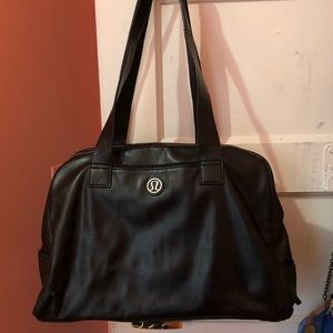lululemon faux leather gym bag